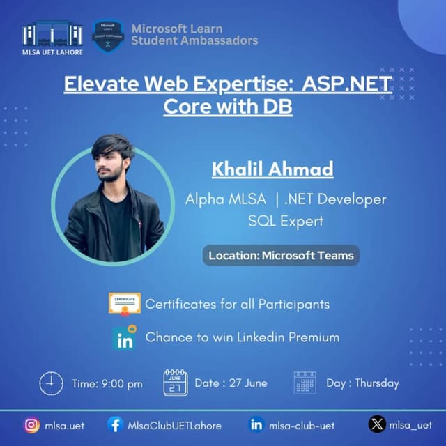 Elevating Web Expertise: ASP .NET Core with DB poster