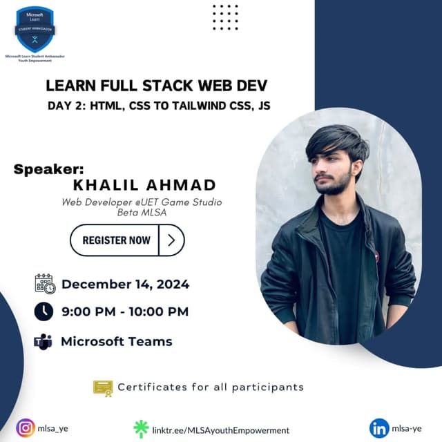 Full Stack Web Development (3 Days) poster